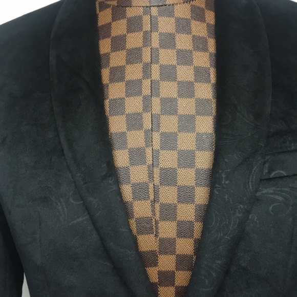 👑🖤🖤👑Tallia-BlackVelvet Paisley Print Blazer 36R - Picture 5 of 7